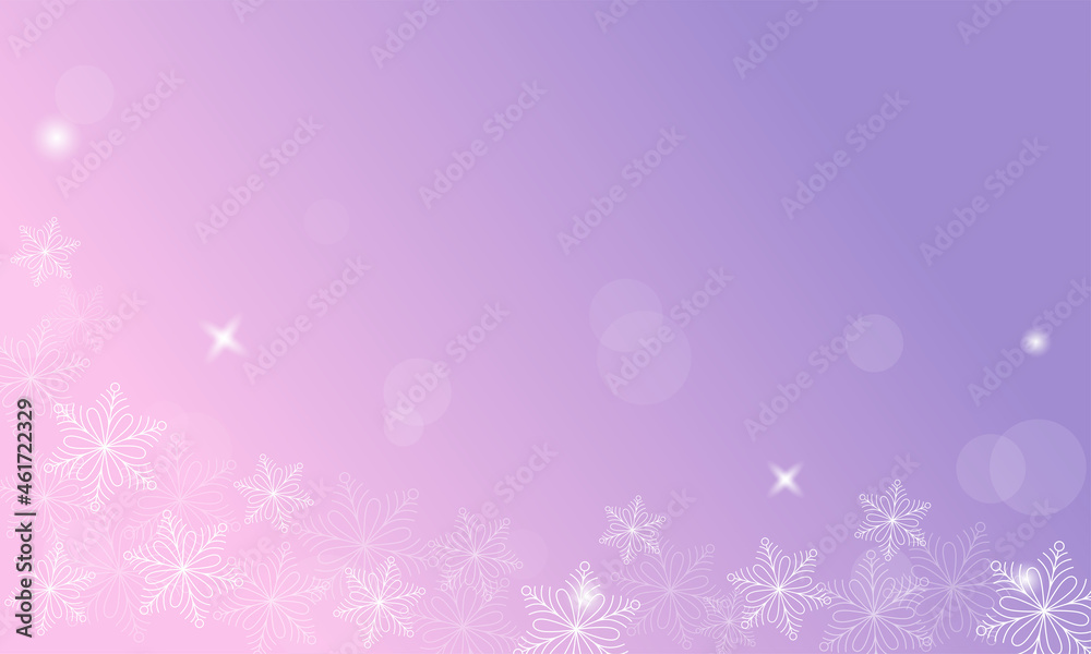 Abstract winter background. Blue and purple gradient background with snowflakes and glares Abstract winter background. Blue and purple gradient background with snowflakes and glares