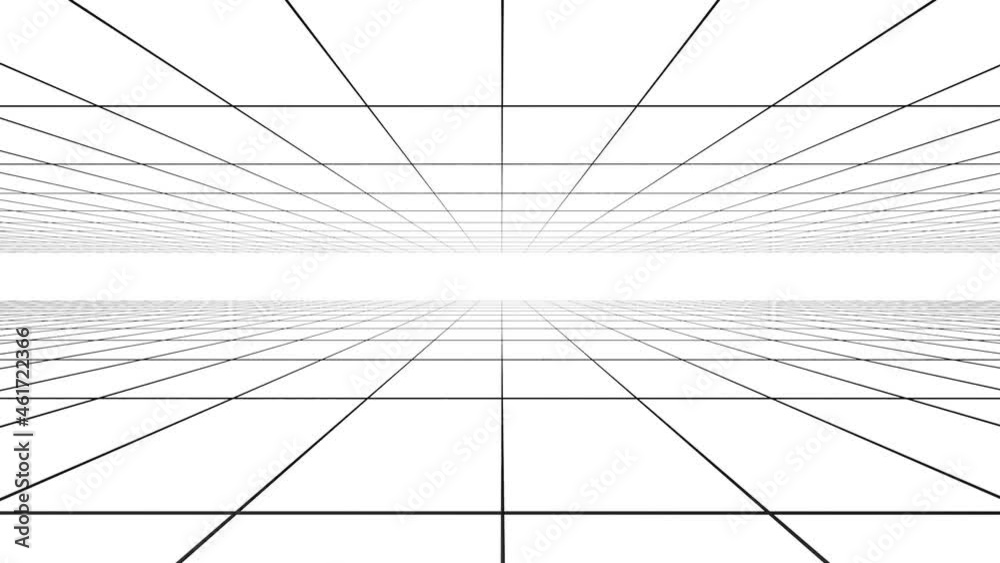 Abstract background with lines,connection is a network system,moving forward in space,3d animation