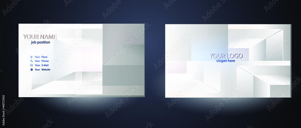 Obraz premium white business card template