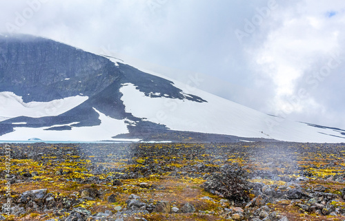 Galdhøpiggen in Jotunheimen Lom largest highest mountain in Norway Scandinavia.