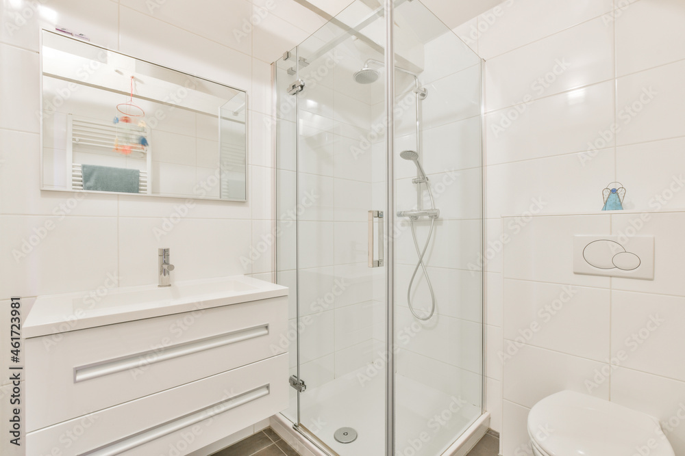 Modern bathroom with shower cabin Modern bathroom with shower cabin
