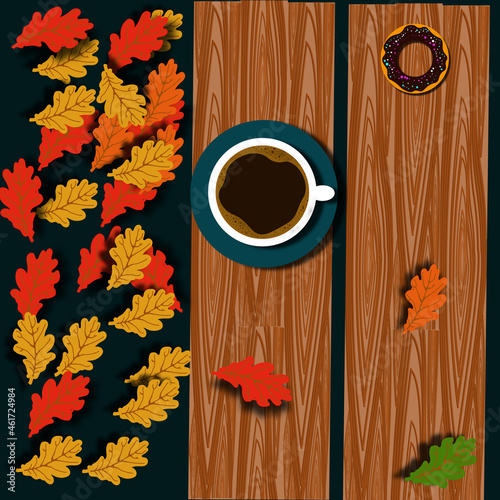 drawings dedicated to the theme of autumn, the first coolness and home warmth