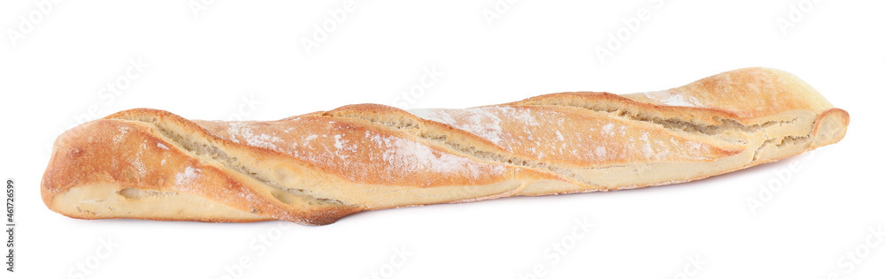 Tasty baguette isolated on white. Fresh bread Tasty baguette isolated on white. Fresh bread