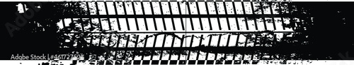 Vector Print Textured Tire Track . Design Element . Car tread silhouette . Mud splash grunge tire texture. Tyre track banner .
