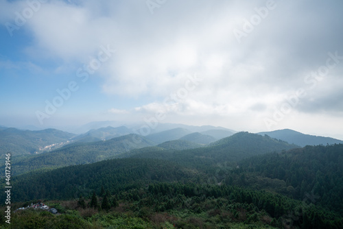 Panoramic view on the top of the mountain © onlyyouqj