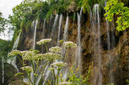 waterfall by the Plitvička jezera