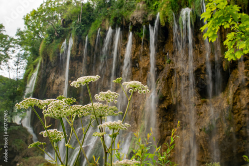 waterfall by the Plitvi  ka jezera