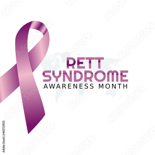 vector graphic of rett syndrome awareness month good for rett syndrome awareness month celebration. flat design. flyer design.flat illustration. photo