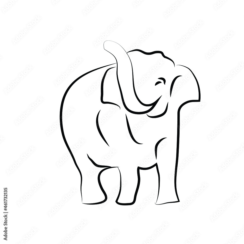 illustration of an elephant nature animal vector 