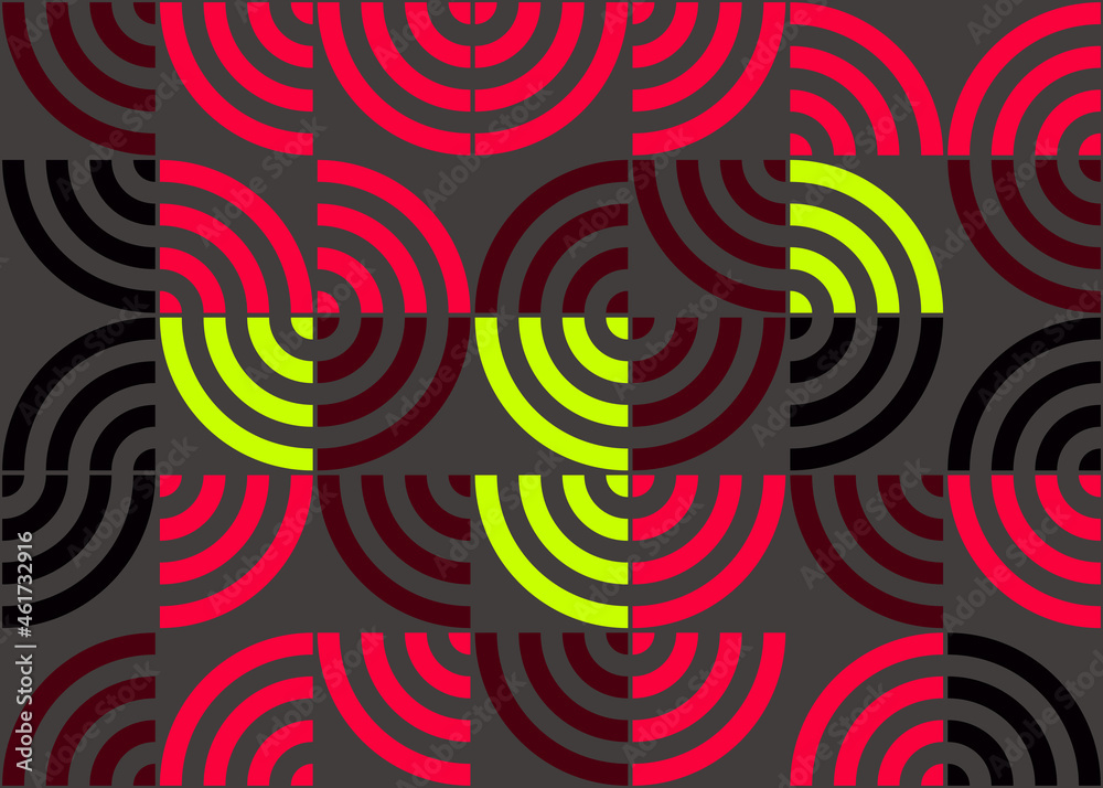 Fototapeta premium Abstract Geometric Pattern generative computational art illustration