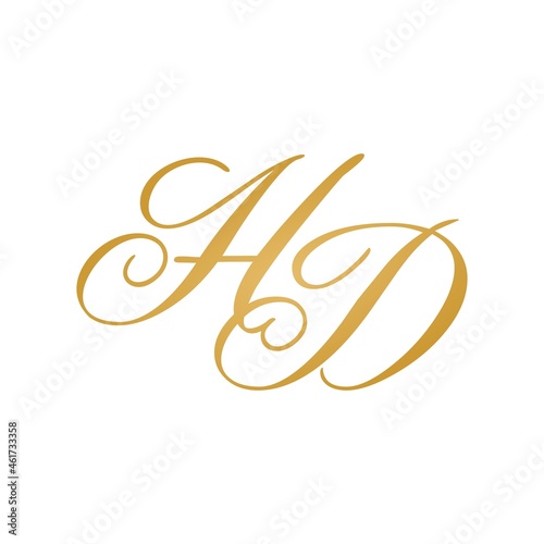 HD initial monogram logo
