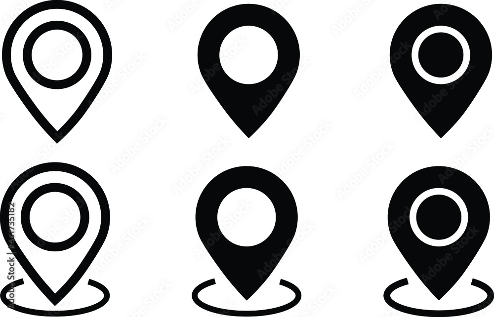 Location pin icon. Map pin place marker. Location icon. Map marker ...