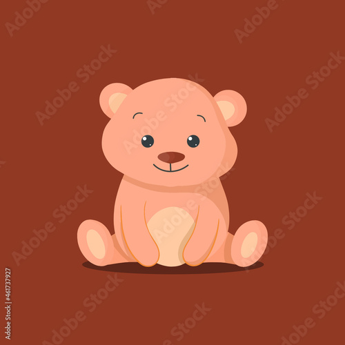 Vector illustration of cute bear forest animals