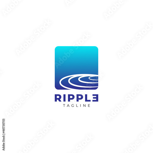 Abstract Square Ripple Business Logo Design Template