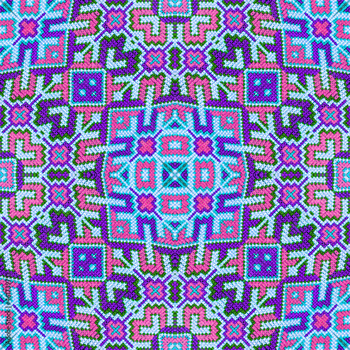 Seamless kaleidoscope or endless pattern for ceramic tile, wallpaper, linoleum, textile, web page background used