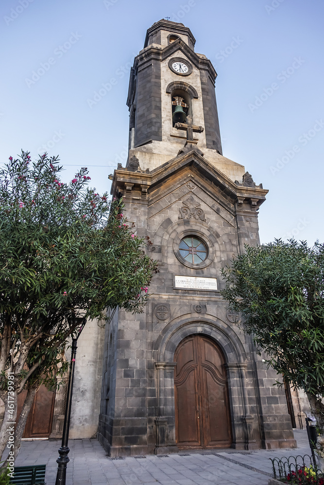 Church of Nuestra Senora de la Pena de Francia (erected in 1697). Puerto de la Cruz, Tenerife, Canary Islands, Spain.