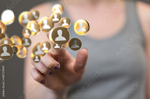 Wallpaper Mural Telecommunication concept with abstract network structure Torontodigital.ca