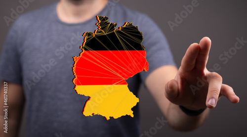 A map of Germany consisting...