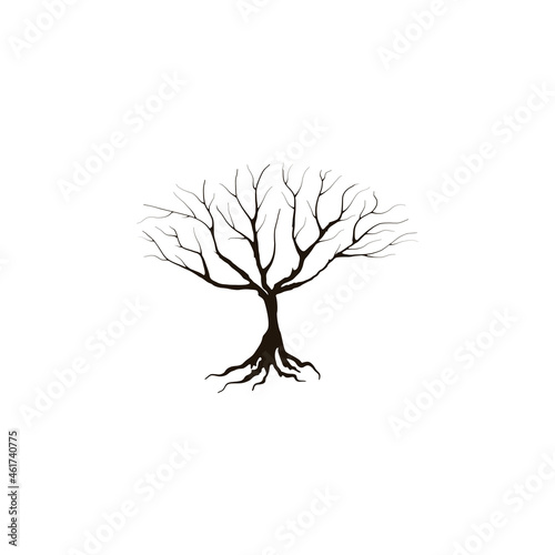 dead Trees silhouette on white background eps 10.