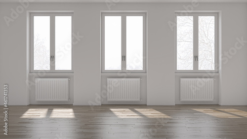 Wallpaper Mural Illustration 3D rendering large luxury modern bright interiors Living room mockup computer digitally generated image Torontodigital.ca