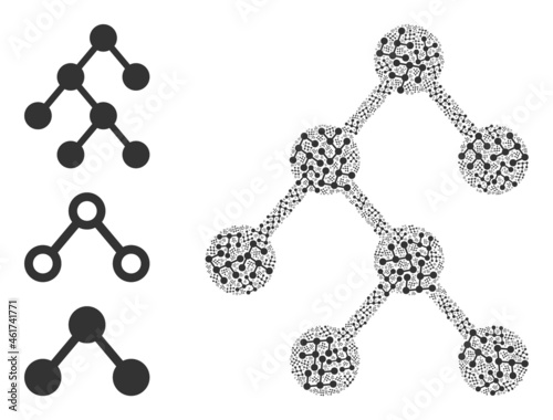 Itself fractal mosaic binary relations. Vector binary relations mosaic is formed of scattered itself binary relations pictograms. Abstract design.