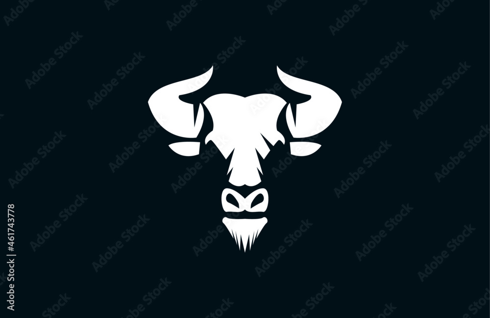bull head vector silhouette logo brand illustration sharp strong power bull head vector silhouette logo brand illustration sharp strong power