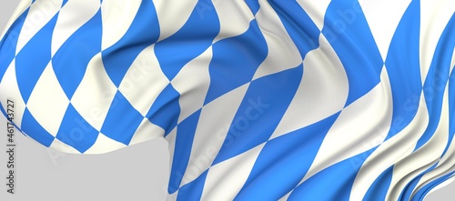 Fototapeta Naklejka Na Ścianę i Meble -  bavaria flag germany  blue and white 3d