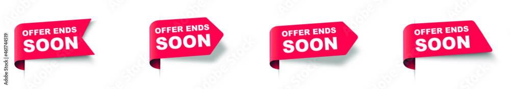 Offer ends soon. vector banner. Special offer price sign. Advertising discounts symbol. Vector Offer ends soon. vector banner. Special offer price sign. Advertising discounts symbol. Vector