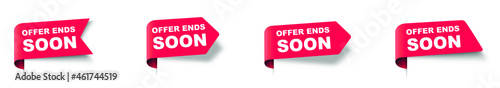 Offer ends soon. vector banner. Special offer price sign. Advertising discounts symbol. Vector