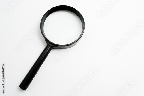 magnifying glass isolated white background