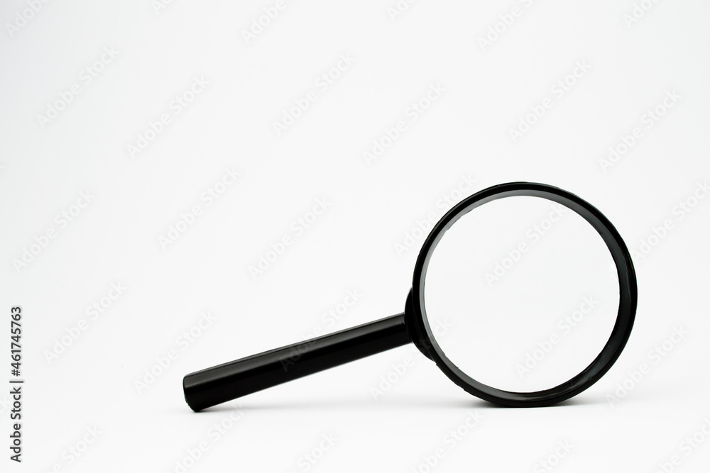 magnifying glass isolated white background