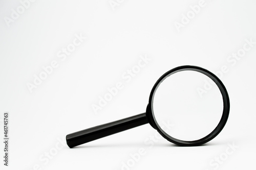 magnifying glass isolated white background