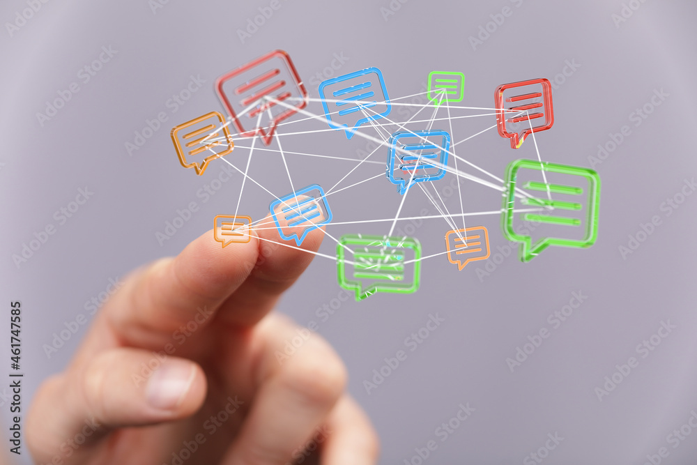 hand using mobile smartphone with email icon, Email concept, copy space hand using mobile smartphone with email icon, Email concept, copy space