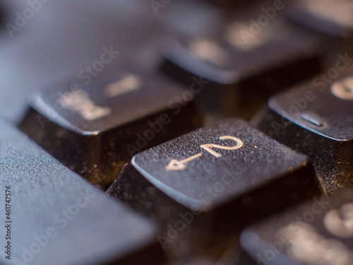 Keyboard computer  key number 2 .