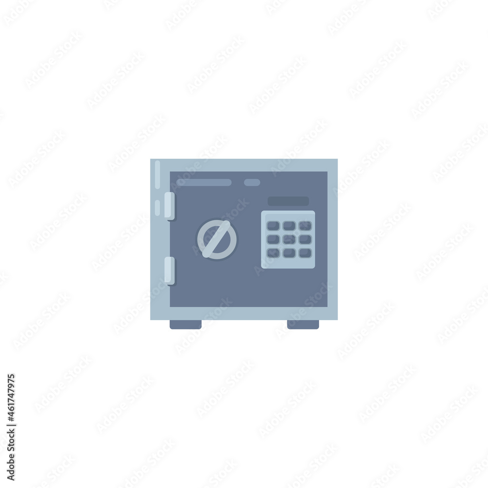 Safe clipart on white background. Safe flat icon. Safe clipart on white background. Safe flat icon.