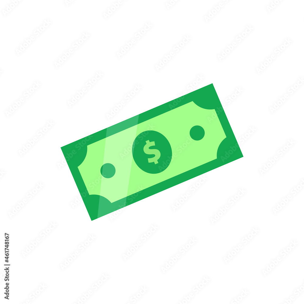 dollar clipart on white background. Cash flat icon. dollar clipart on white background. Cash flat icon.
