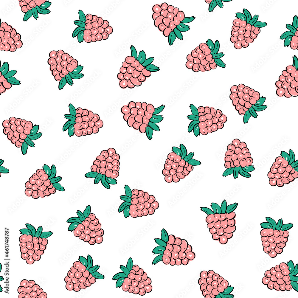 Raspberry vector pattern consisting of beautiful seamless repeat raspberry. Simple colorful pattern berry from seamless soft raspberry. Raspberry vector pattern consisting of beautiful seamless repeat raspberry. Simple colorful pattern berry from seamless soft raspberry.