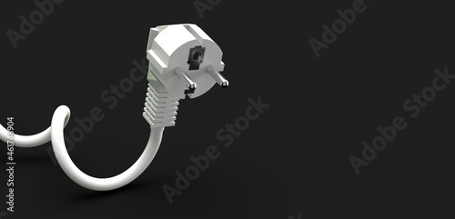 white Power Plug Isolated c...