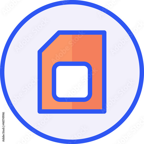 Sim Card Vector icon that can easily modify or edit

