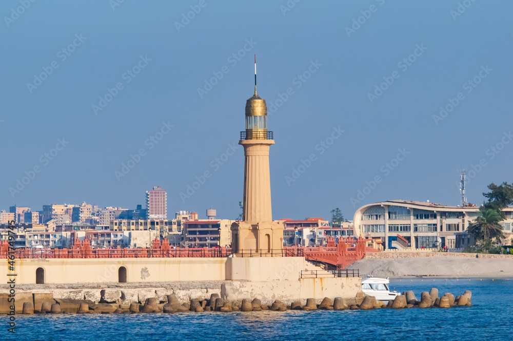 Amazing lighthouse at Alexandria, Egypt