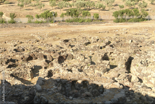 Su Nuraxi  - a nuragic archaeological site in Barumini, Sardinia, Italy. photo