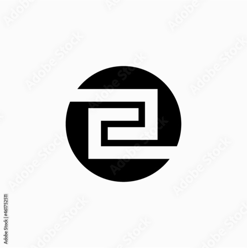 CC or Z initial logo vector image