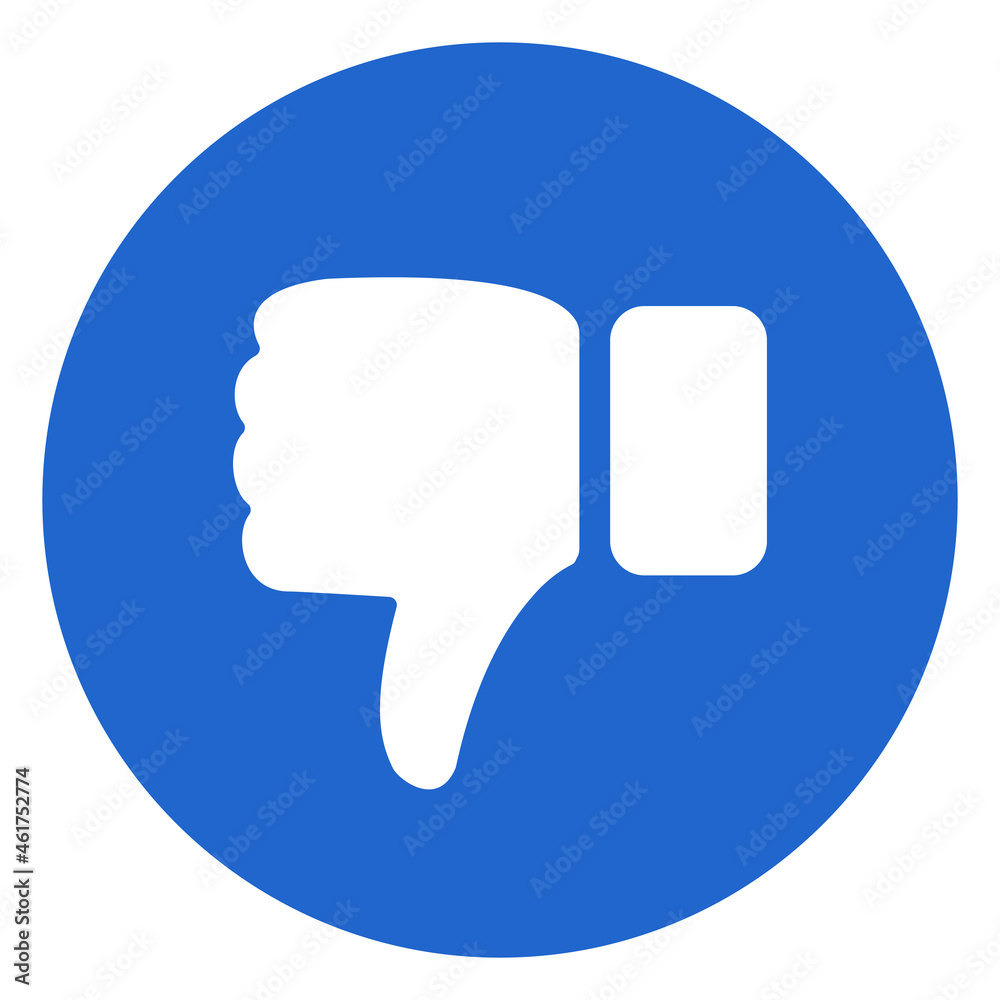 Thumbs down dislike vector button icon isolated social media Thumbs down dislike vector button icon isolated social media
