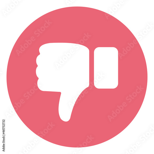 Thumbs down dislike vector button icon isolated social media
