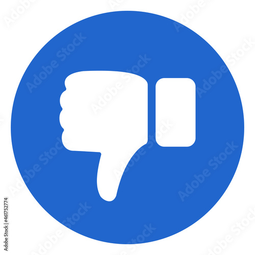 Thumbs down dislike vector button icon isolated social media