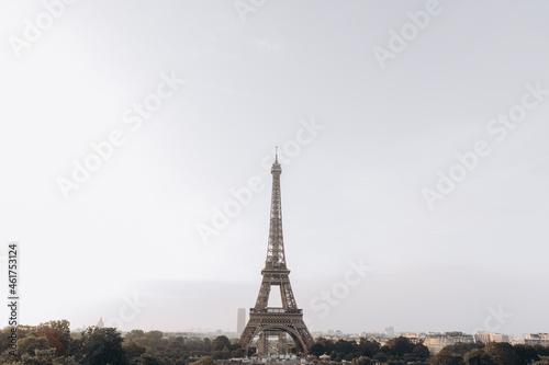 Beautiful/wonderful view of famous Eiffel Tower in Paris, France. © ALEXSTUDIO