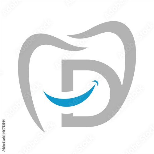 creative letter D logo designs. smile dental letter D logo vector template