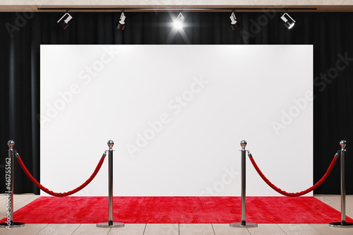Red carpet backdrop mockup photo
