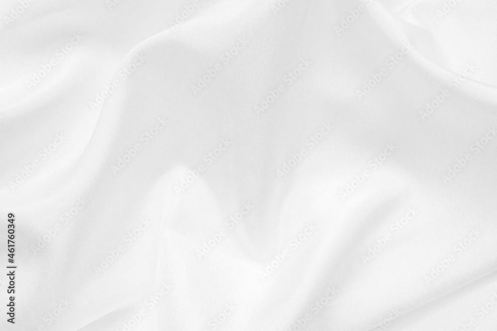 Abstract white fabric with soft wave texture background