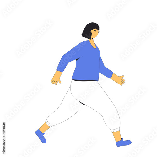 Runner. Joggers. Young woman in spors clothes.